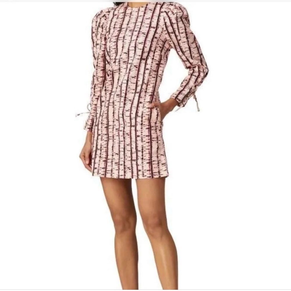 Ulla Johnson Pink Ikat Print Manon Tie Dye Dress